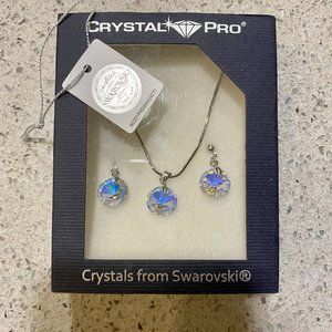 Crystal Pro Necklace Earring Set with Swarovski crystals